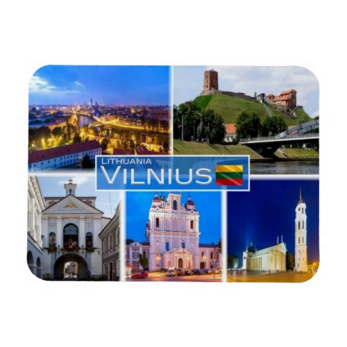 LT  Lithuania Latvia Lietuva _ Vilnius _ Magnet