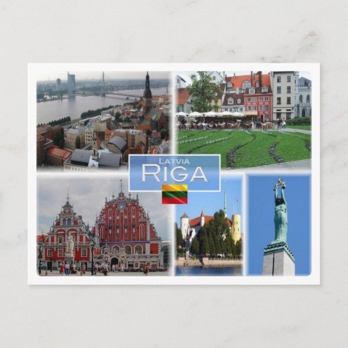 LT Lithuania _  Riga Latvia Lietuva _ Postcard