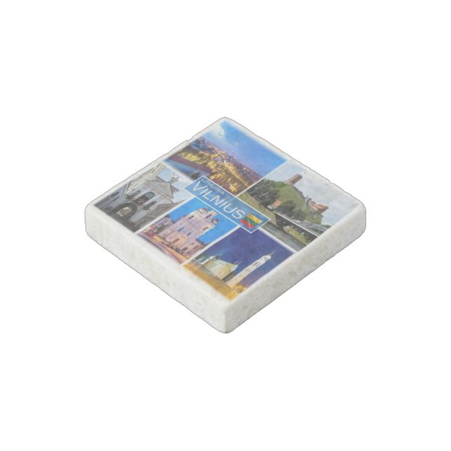LT  Lithuania - Vilnius - Stone Magnet (Angled)