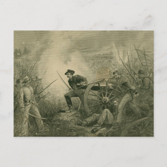 Lt. Van Pelt Defends His Battery at Chickamauga Postcard (Front)
