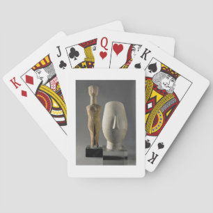 (Lto R) Figurine with crossed arms, Cycladic; head Poker Cards