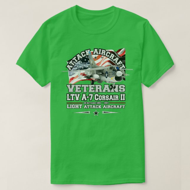 LTV A7 Corsair II light attack aircraft T-Shirt (Design Front)