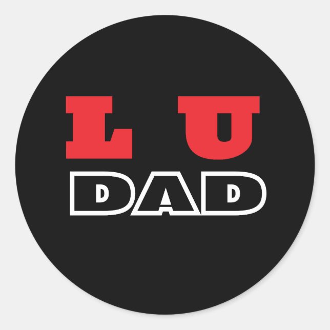 Lu Dad Classic Round Sticker (Front)