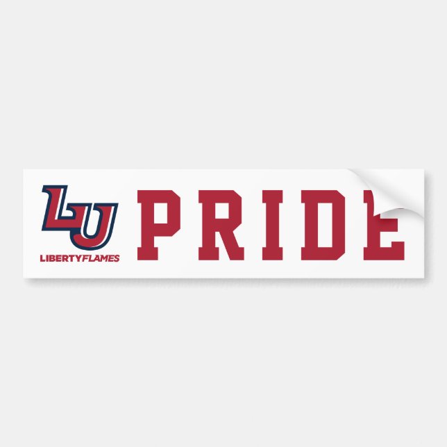 LU Liberty Flames Bumper Sticker (Front)