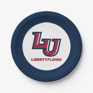 LU Liberty Flames Paper Plates