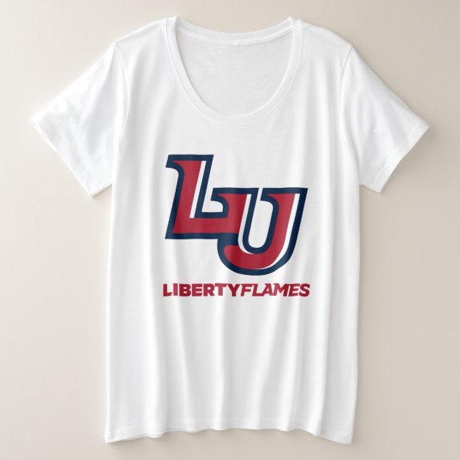 LU Liberty Flames Plus Size T-Shirt (Design Front)