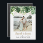 LUANA Beach Tropical Photo Save The Date Magnet<br><div class="desc">This is a modern save the date magnet features a beautiful tropical watercolor drop paired with a modern calligraphy font. Use the "personalize this template" button to make this magnet completely your own!</div>