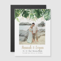 LUANA Beach Tropical Photo Save The Date Magnet