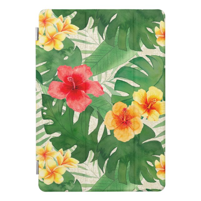 Luana Watercolor Tropical Floral iPad Pro Cover (Front)