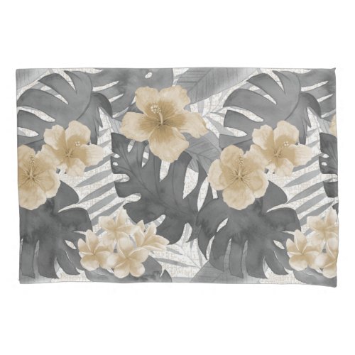 Luana Watercolor Tropical Neutral Reversible Pillow Case