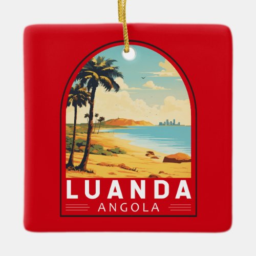 Luanda Angola Travel Art Vintage Ceramic Ornament