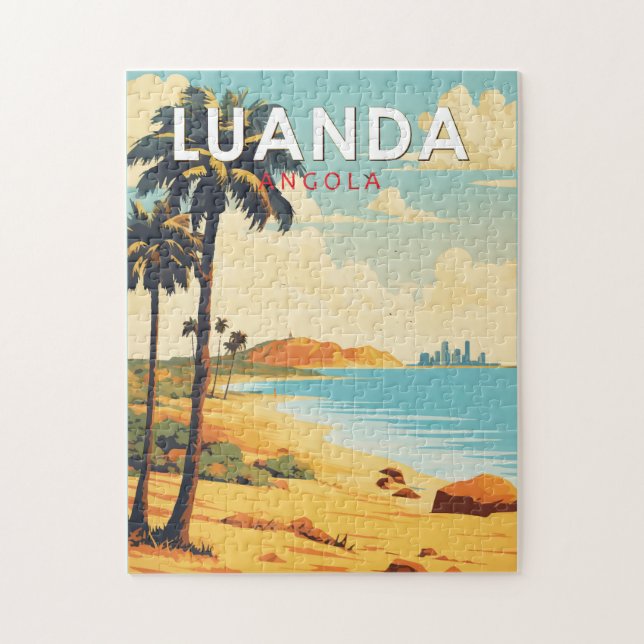 Luanda Angola Travel Art Vintage Jigsaw Puzzle (Vertical)