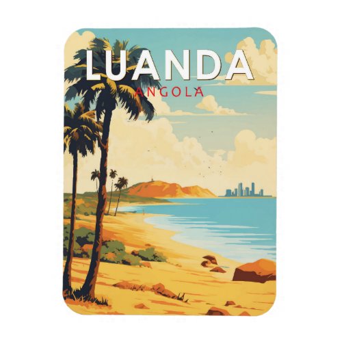 Luanda Angola Travel Art Vintage Magnet