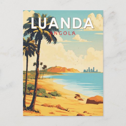 Luanda Angola Travel Art Vintage Postcard