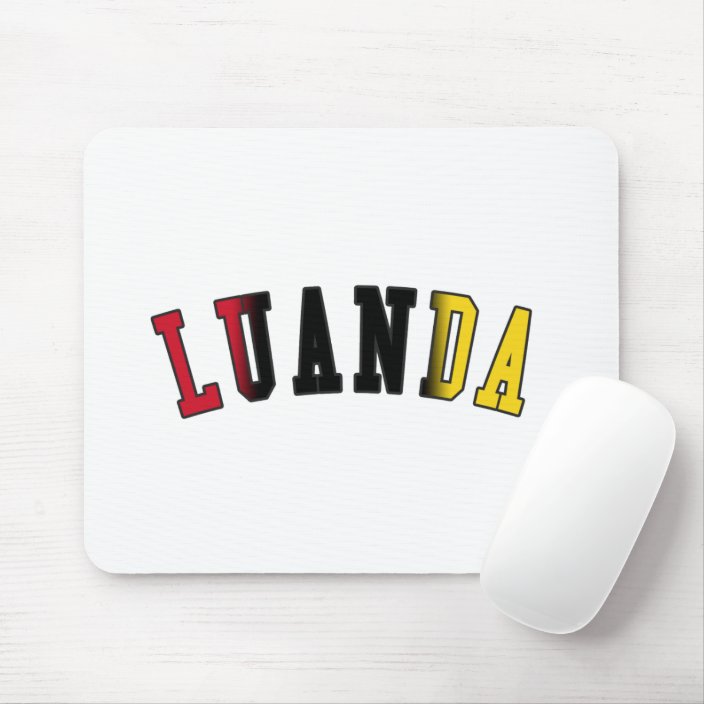 Luanda in Angola National Flag Colors Mousepad