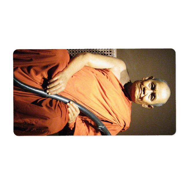 Luang Poo Cha Subhaddho ... Buddhist Monk Label (Front)