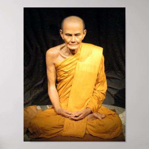 Luang Poo Mun Bhuridatto  Buddhist Monk Poster