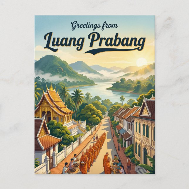 Luang Prabang Laos Postcard (Front)