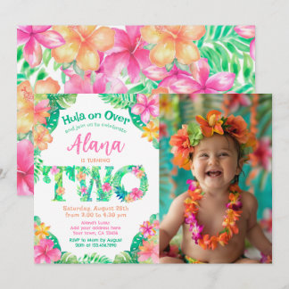 Luau 2nd Birthday Invitation