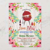 Luau Aloha BBQ Tropical Birthday Invitation (Front/Back)