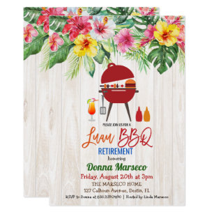 Retirement Invitations Hawaiian 9