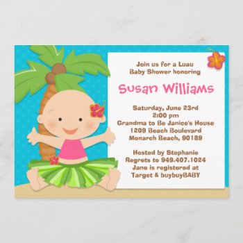 Luau Baby Shower Invitation by eventfulcards at Zazzle