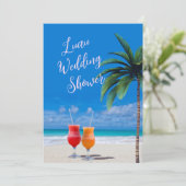 Luau Beach Cocktails Bridal Wedding Shower Invitation (Standing Front)