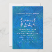 Luau Beach Cocktails Bridal Wedding Shower Invitation (Back)