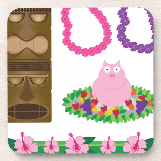 luau beverage coaster (Front)