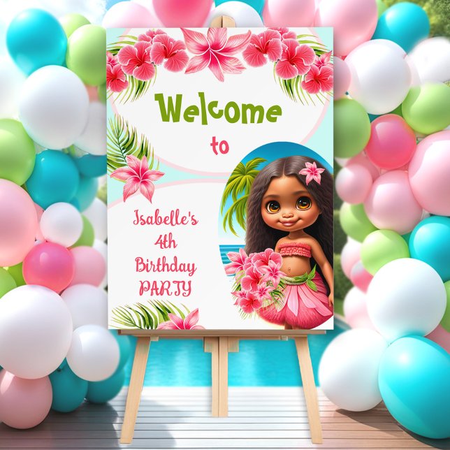Luau Birthday Hawaiian Tropical Beach Welcome Foam Board (Luau Birthday Hawaiian Tropical Beach Welcome Foam Board)
