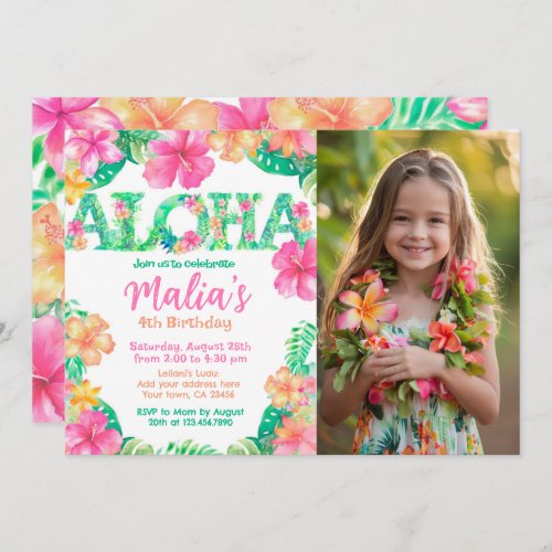 Luau Birthday Invitation