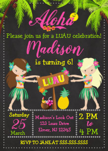 aloha invitations zazzle