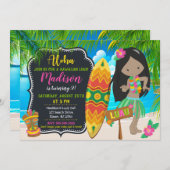 Luau Birthday Invitation Aloha Invites (Front/Back)