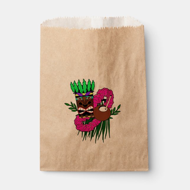 Luau Birthday Party Favor Bag (Front)
