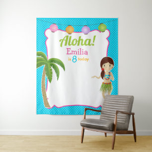 Luau Birthday Party Hawaiian Photo Backdrop