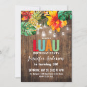 Luau Birthday Party Invitation (Front)