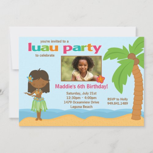 Luau Birthday Party Invitation