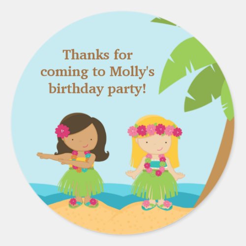 Luau Birthday Party Sticker