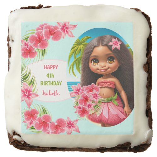 Luau birthday Tropical beach party girl Brownie