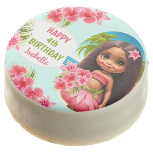 Luau birthday Tropical beach party girl Chocolate Covered Oreo