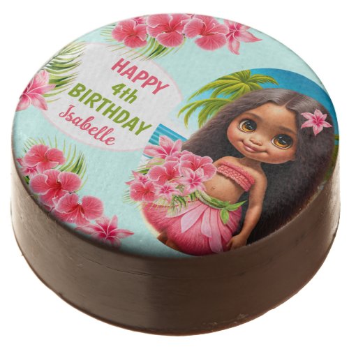 Luau birthday Tropical beach party girl Chocolate Covered Oreo