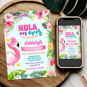 Luau Birthday Tropical Summer Invitation