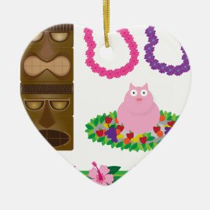 luau ceramic ornament