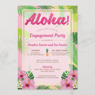 Luau Engagement Party Invitation