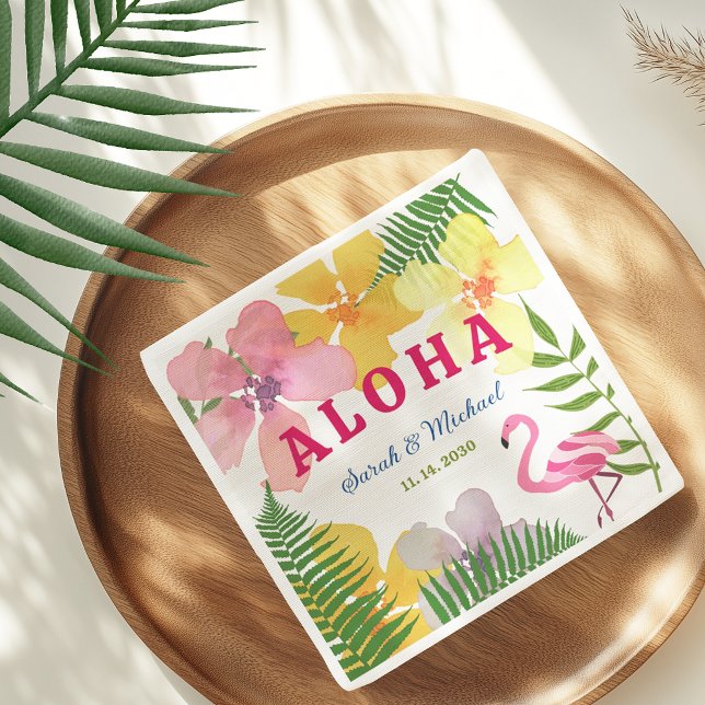 Luau Engagement Party Tropical Napkins (Creator Uploaded)