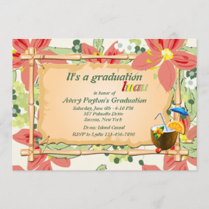 Luau Graduation Party Invitation