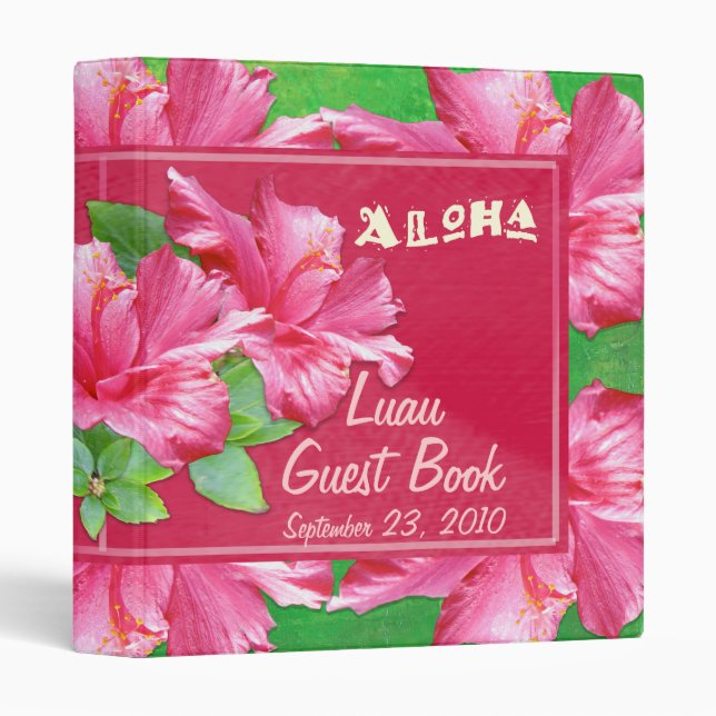 Luau Guest Book 1 inch Binder (Front/Spine)