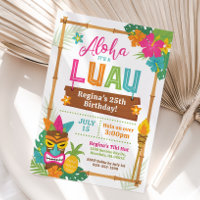 Luau Hawaiian Birthday Invitation