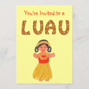 Luau ~ Hawaiian Party Invitations