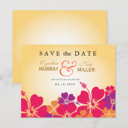 Luau / Hawaiian Save the Date Card | Zazzle